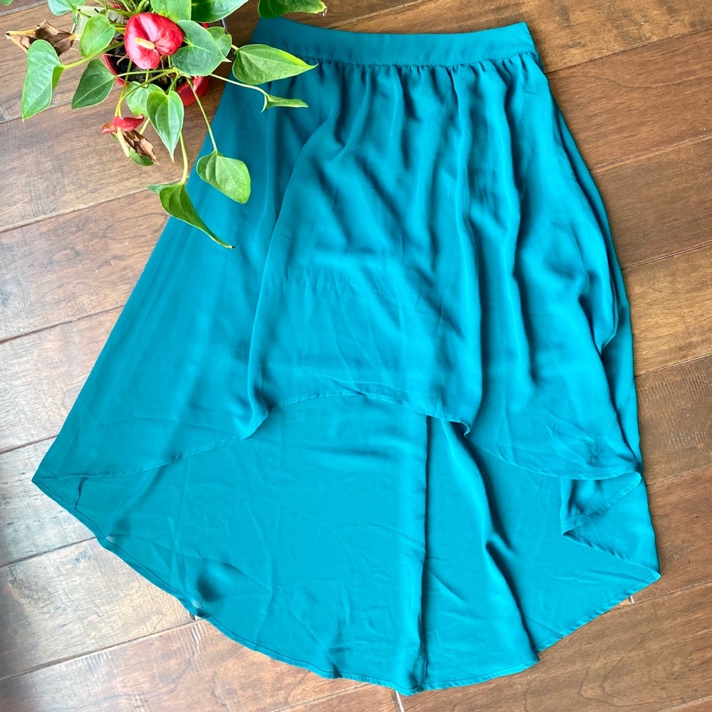 Forever 21 Teal High-Low Skirt